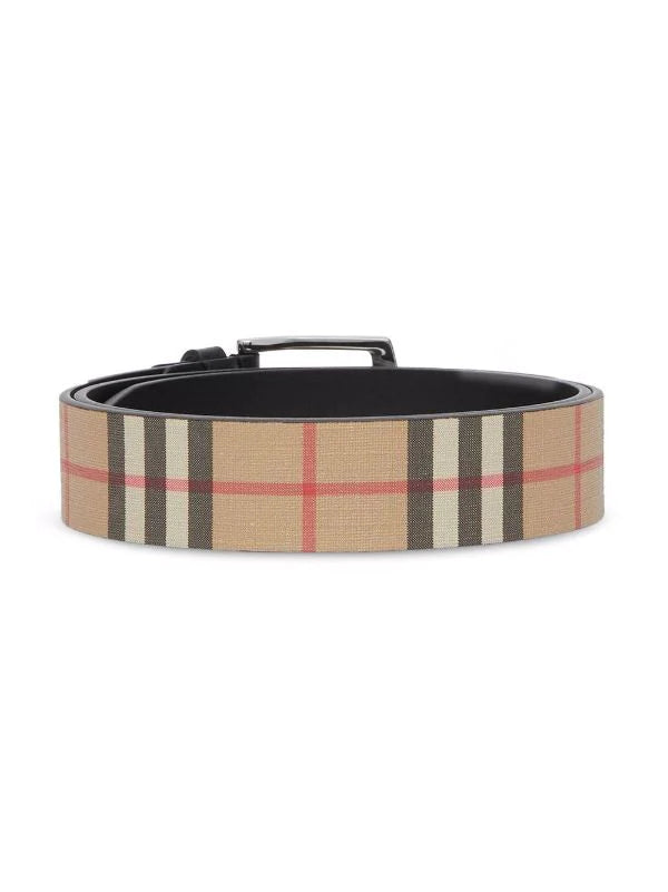 Burberry Check Leather Belt