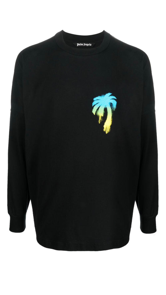 Palm Angels Long Sleeve T-Shirt Black